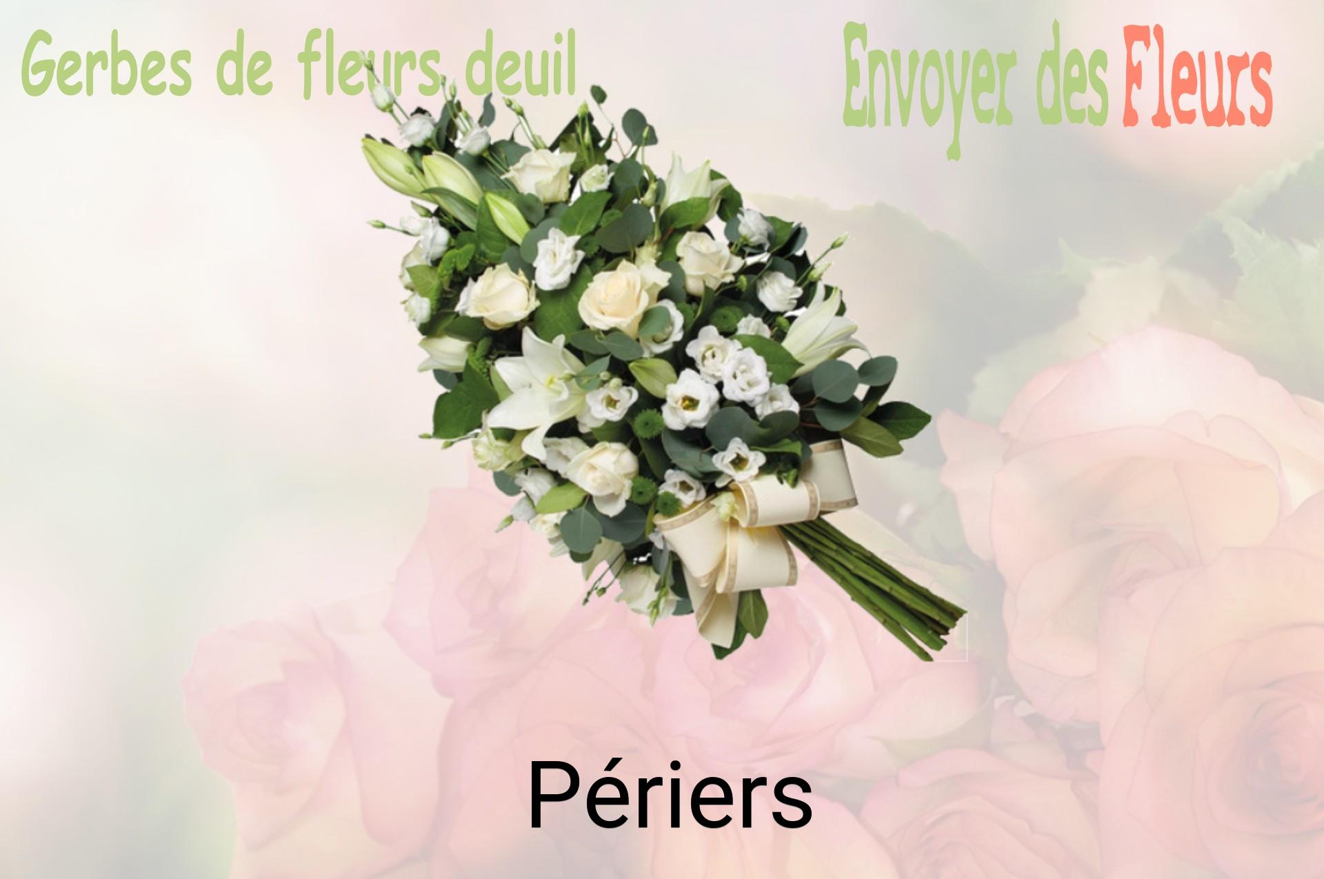 Gerbe de fleurs de deuil livrée à Périers